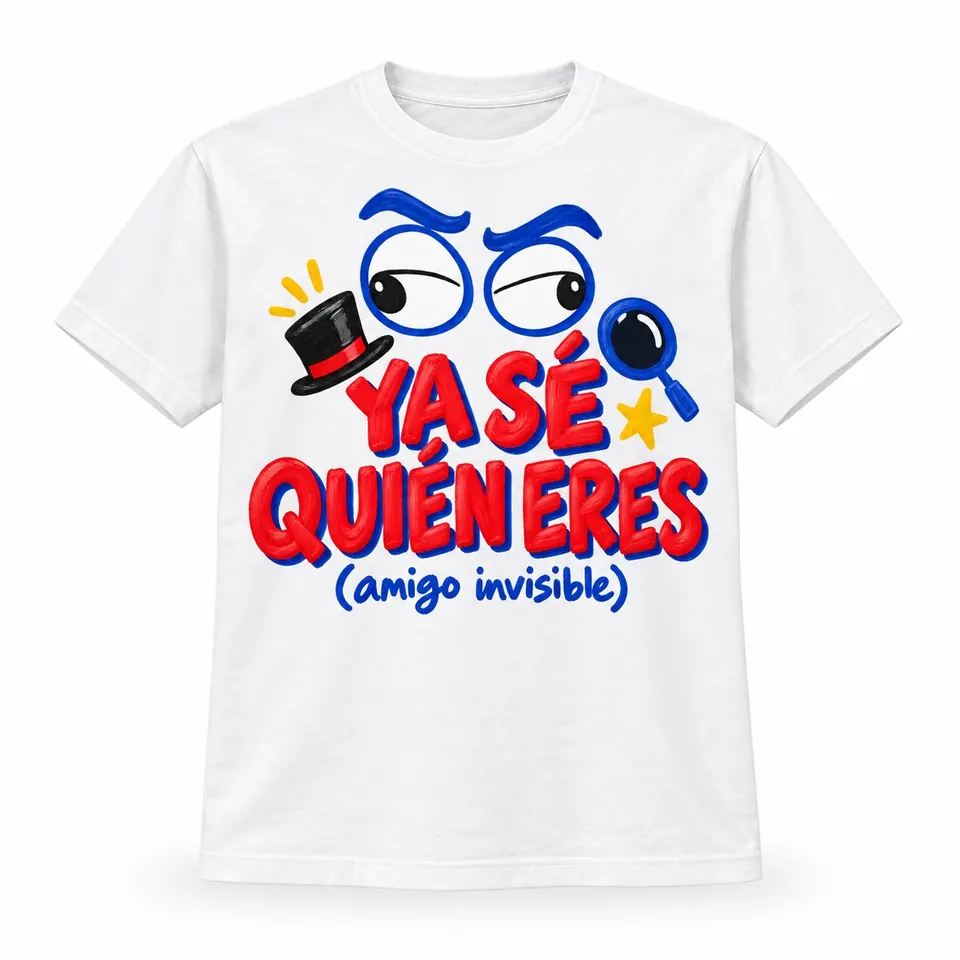 Camiseta «Ya sé quién eres (amigo invisible)»