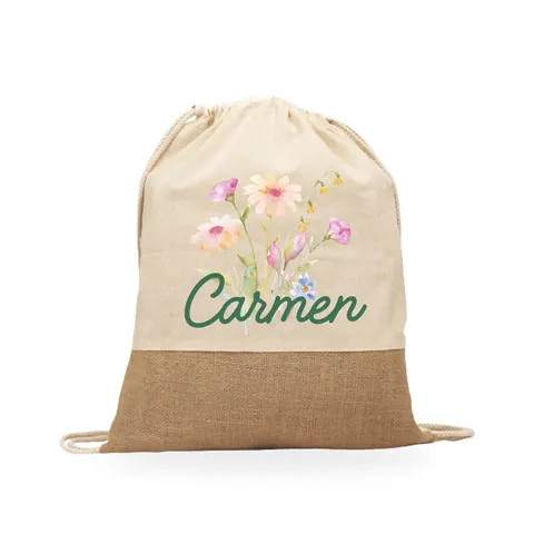 Mochila de cuerdas de algodón y yute, foto 3