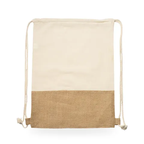 Mochila de cuerdas de algodón y yute