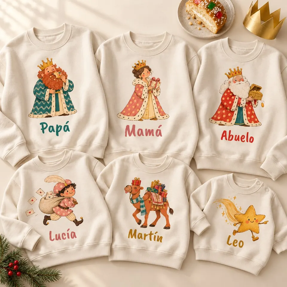 Los Reyes de casa · Sudadera de Reyes con nombre