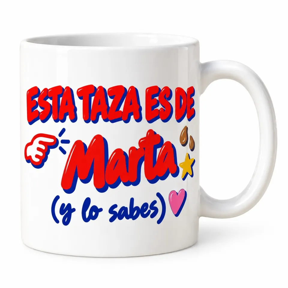 Taza «Esta taza es de…» con nombre
