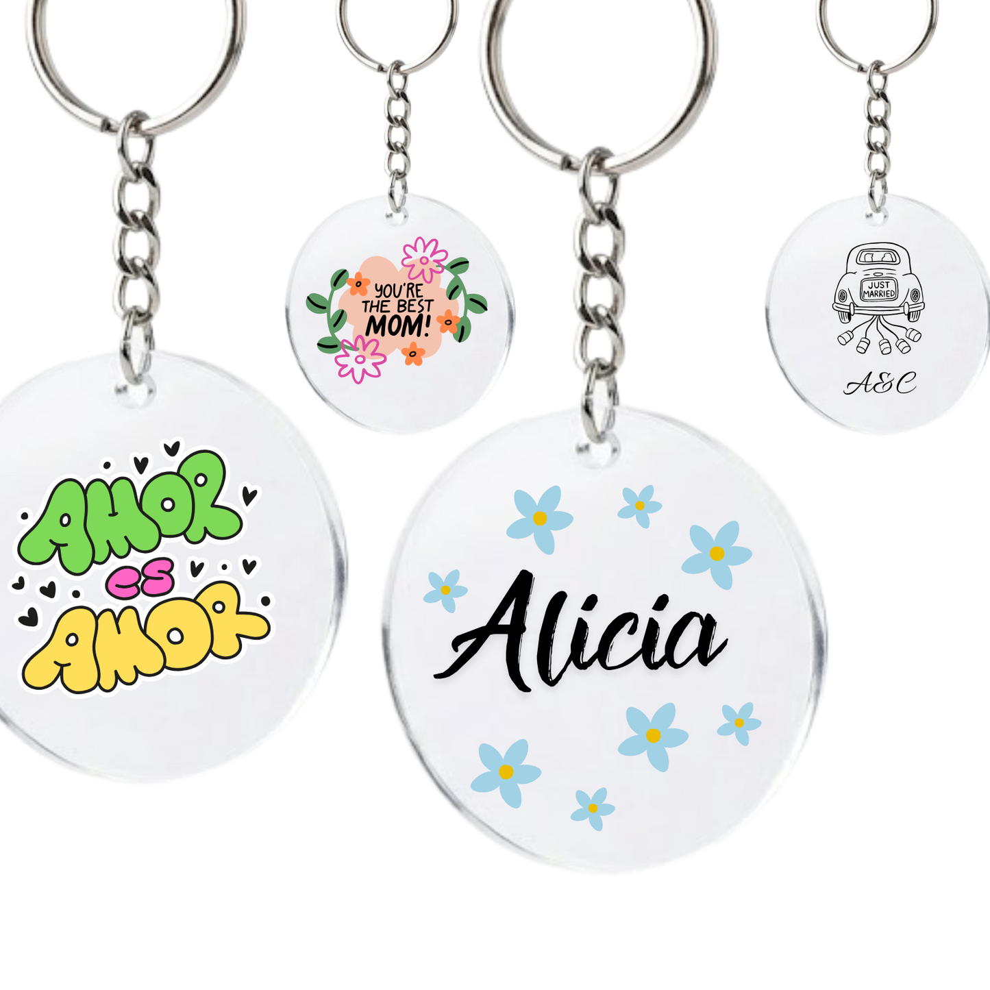 Llavero redondo personalizable