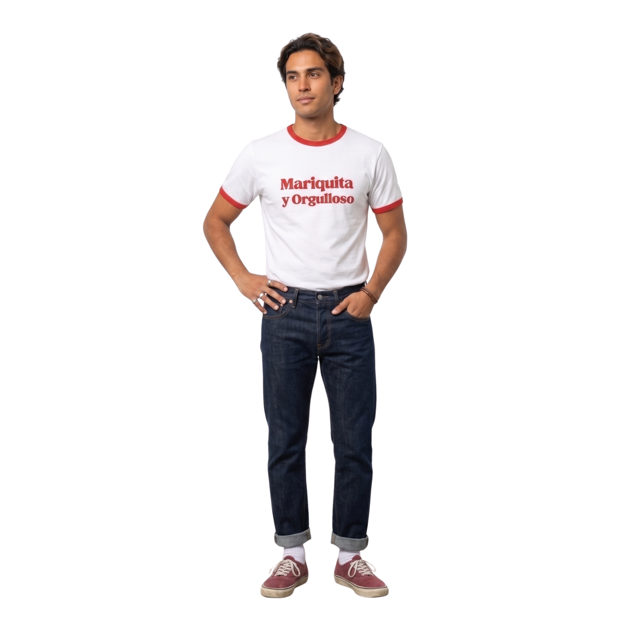 Camiseta "Mariquita y Orgulloso" Ringer